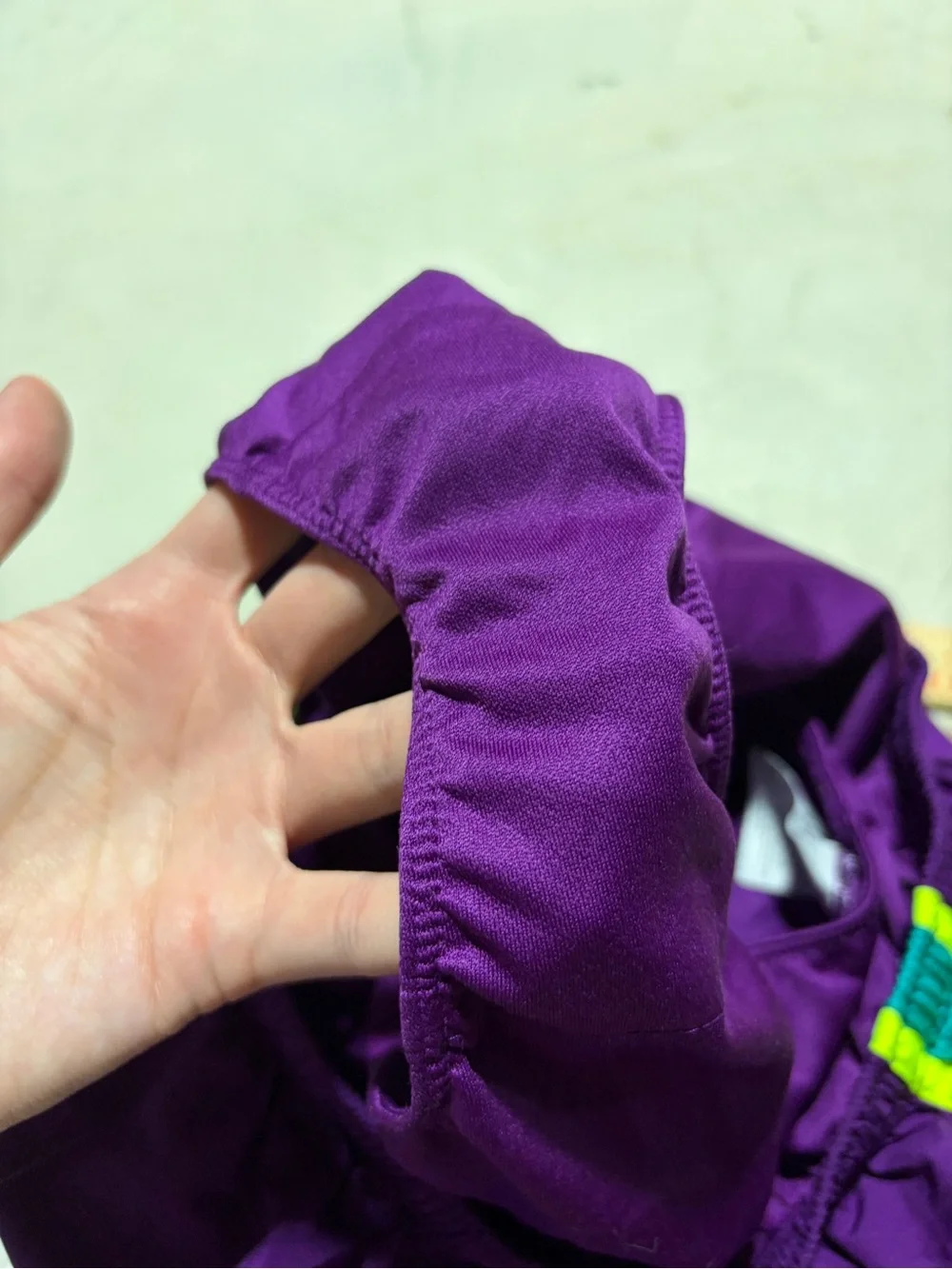 Nike Women's Purple Running Shorts with Neon Trim small